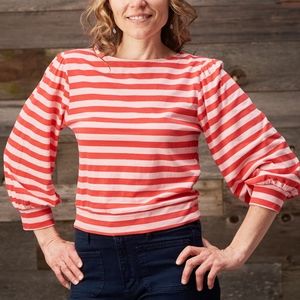 New! Boat Neck Knit Top